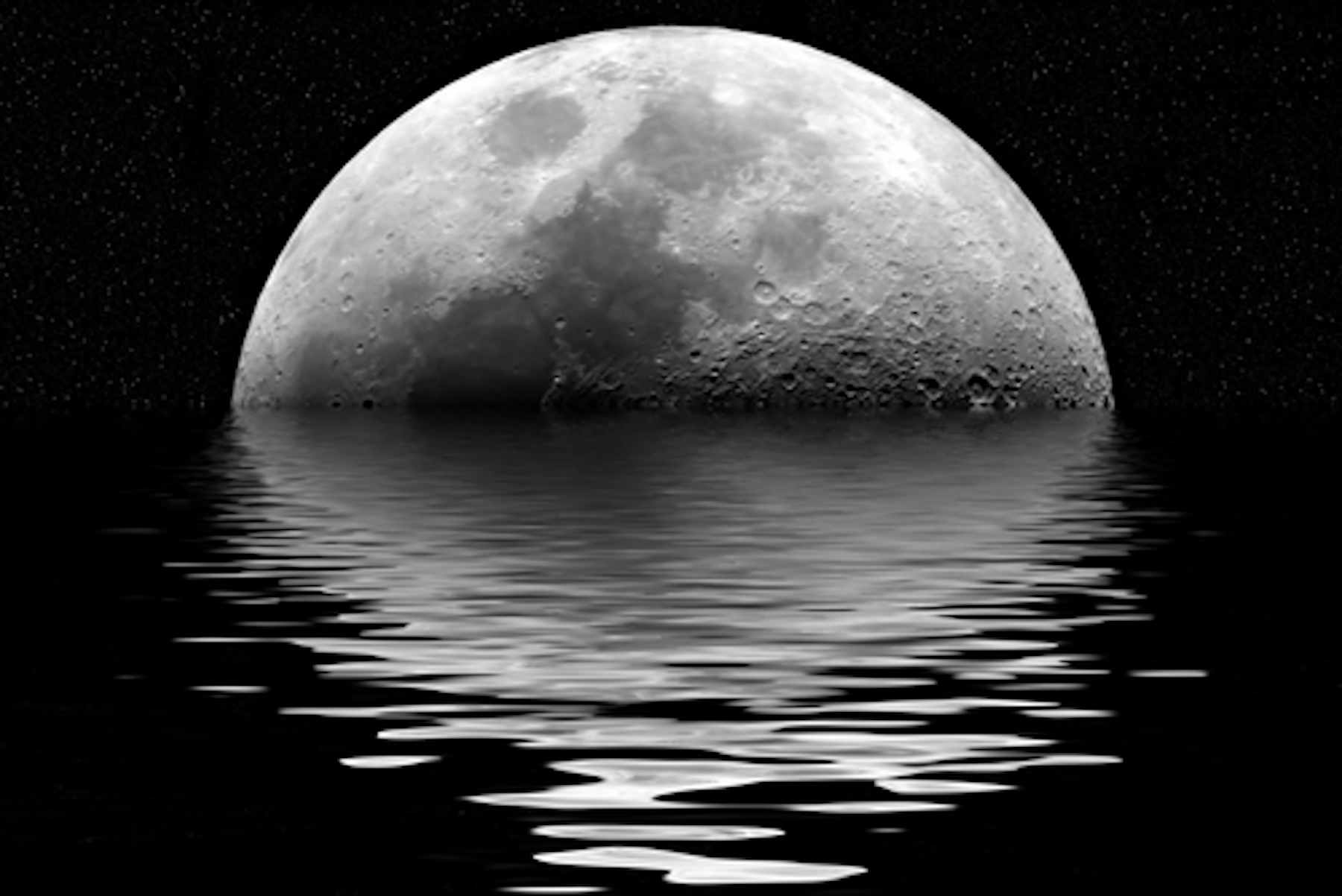 moon on sea